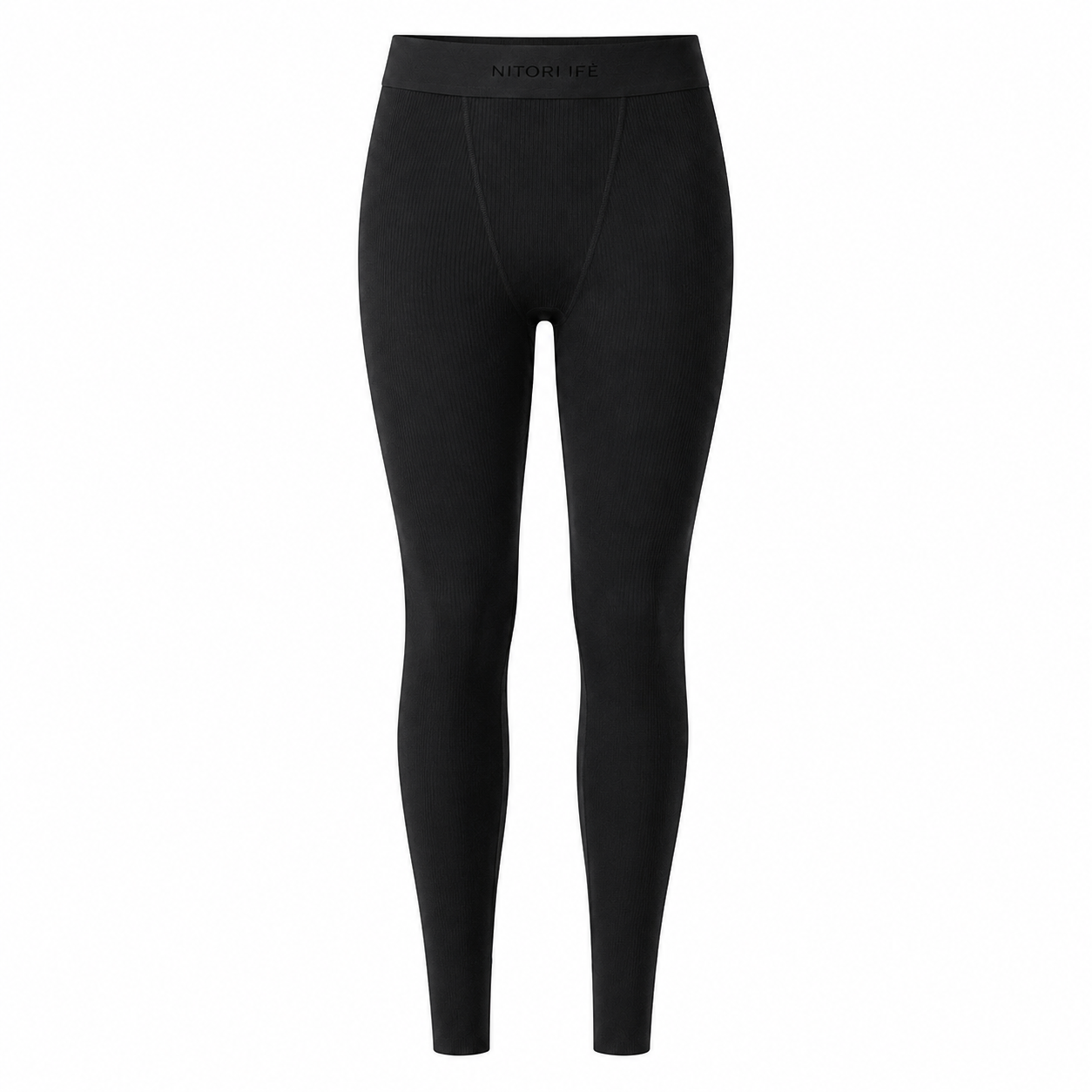 Black Essential Rib Leggings
