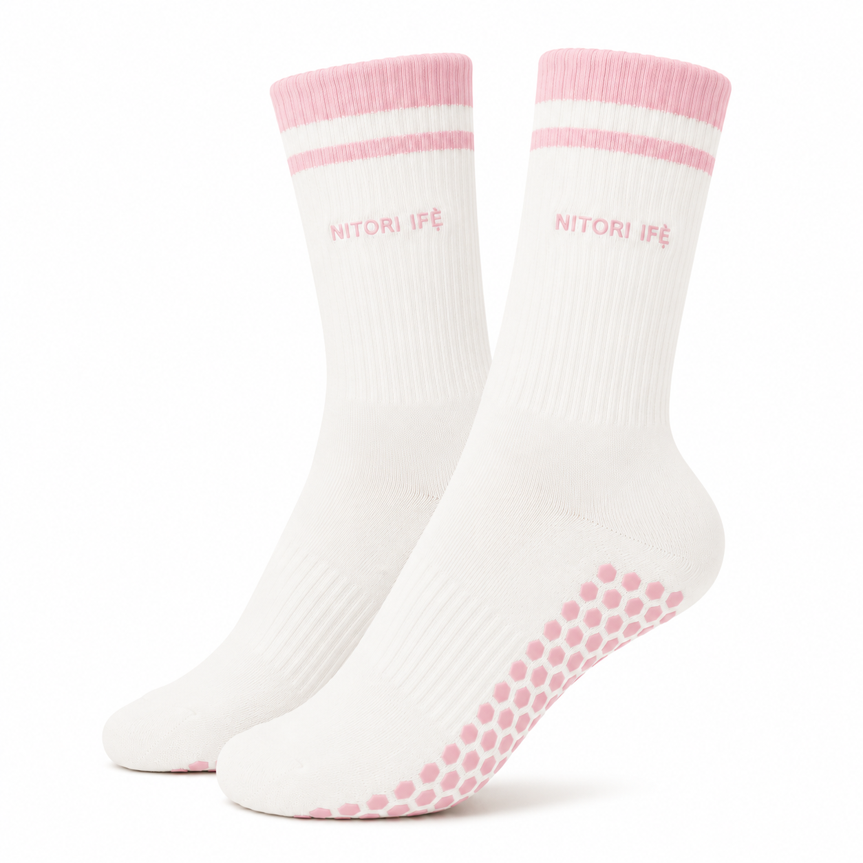 Vanilla Blush Pilates Grip Socks
